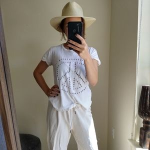 Lauren Moshi Peace Sign T Shirt